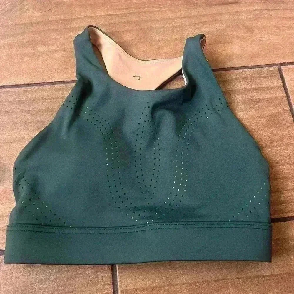 NWOT Buffbunny lit laser cut out bra green XS - Picture 2 of 3